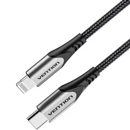Vention Cable USB 2.0 Tipo-C a Lightning Macho 2m Gris y Negro